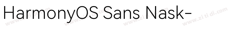 HarmonyOS Sans Nask字体转换